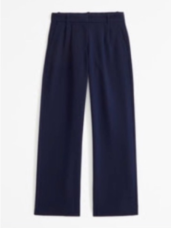 Abercrombie & Fitch Pants - Abercrombie & Fitch NAVY Tailored Wide-Leg Pants